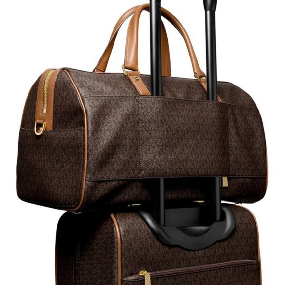 Michael Kors Bedford Travel X-Large Weekender Duffle Bag Brown/Acorn NEW SEALED - Picture 6 of 10